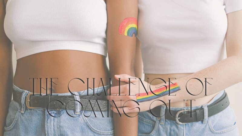 レインボーペイントをしている女性二人